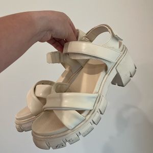 White Sandals Size 7